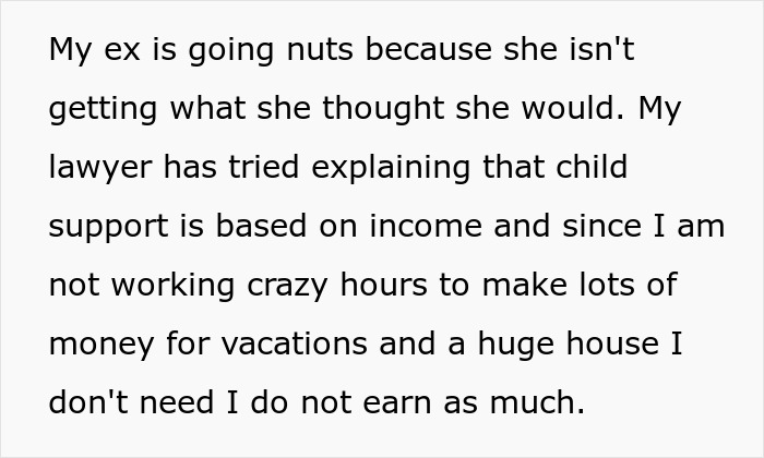 "AITA For Working Less After My Divorce Even Though It Means My Ex Gets Less Child Support?"