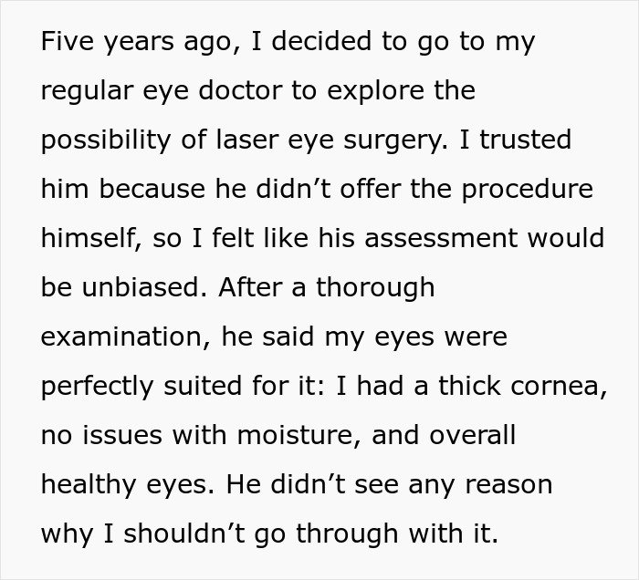 “I Regret Having My Eyes Lasered”: Netizen Candidly Talks About Surgery Results 5 Years Later