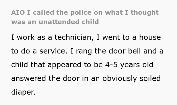 "I Saw The Cop Arrive": Service Guy Wants To Play It Safe After 4YO Kid Answers The Door