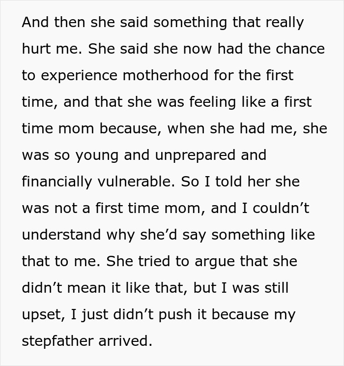 Man Is Beyond Hurt After His Mother Calls Herself A “First Time Mom” After Having A Second Child 