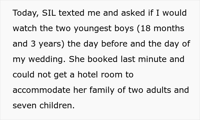 "We Are Busy Getting Married": Couple Refuses To Babysit SIL's Kids On Their Wedding Weekend