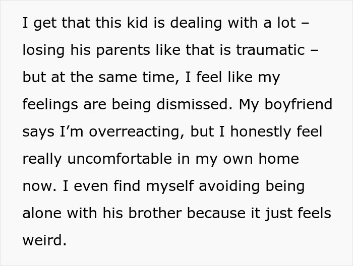 GF Complains That BF's 11YO Brother's Behavior Is Creepy, He Says She's Overreacting