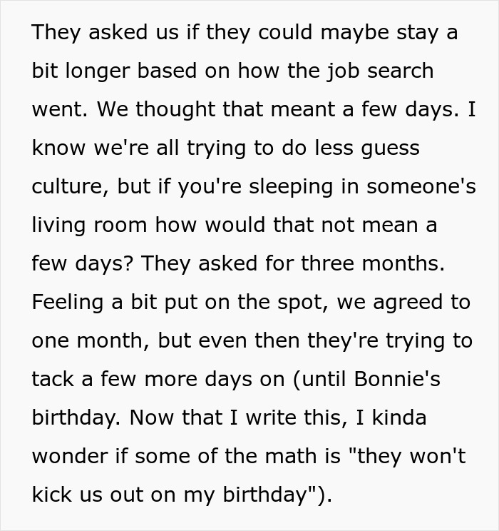 "Get Them Out Of Our House": Couple Is Confused After Friends Stay At Their House Way Longer