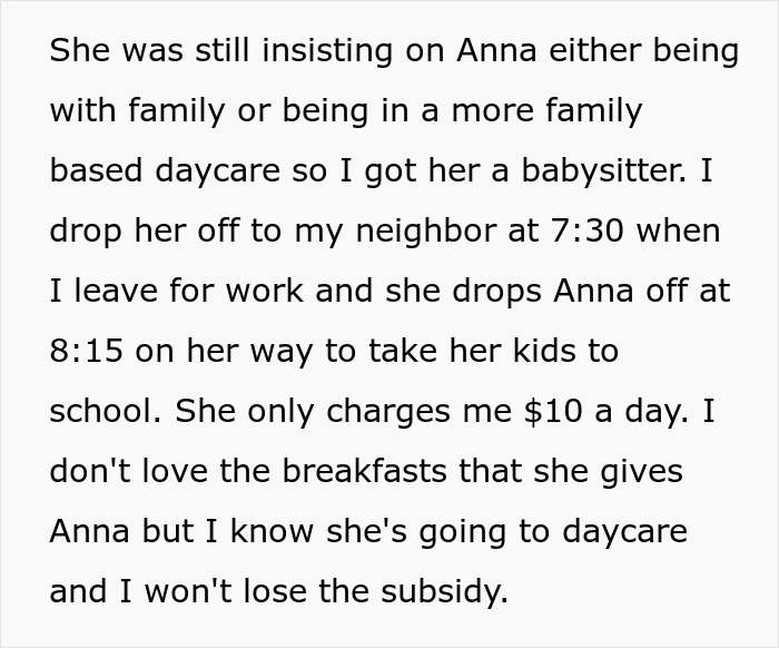 Mom Forced To Hire Babysitter As Grandma Jealous Of Teacher Stopped Sending Kid To Daycare