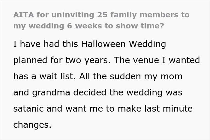 25 Guests Start Complaining Over This Bride's Halloween Wedding Theme, She Cancels Their Invites