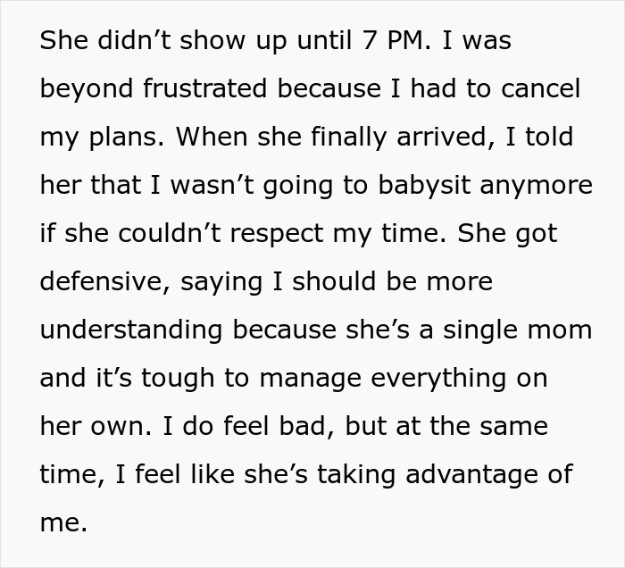 28YO Sis Is Sick Of Woman Who Is Always Late To Pick Up Her Kid When She Babysits, Loses It