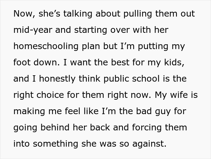 Husband Enrolls Kids In Public School After "Crunchy Mom" Fails At Homeschooling