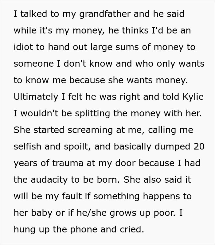 Woman Thinks Her Pregnancy Entitles Her To Generational Wealth, Is Reminded Of Her Place