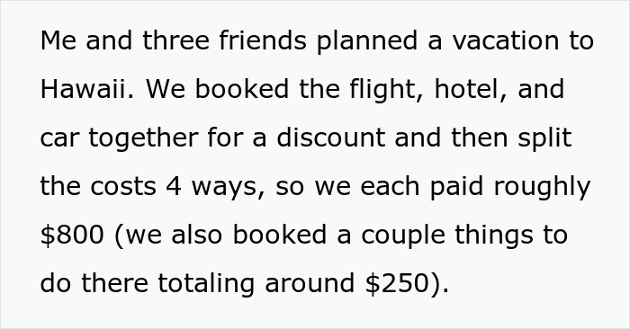 Woman Demands Friends Pay Her Back For The Vacation She Didn’t Go On Despite It Being Her Fault