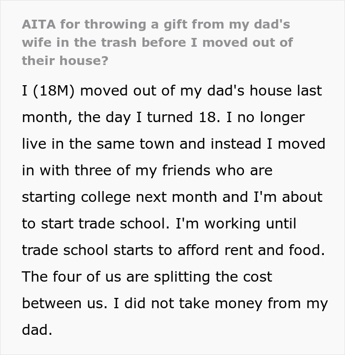 Woman Upset Stepson Won’t Accept His Growing Up Gift, Gives Her A Taste Of Reality 