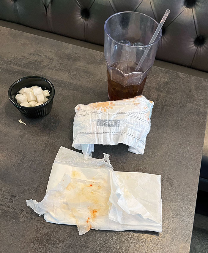 Customer Left Her Baby's Dirty Diaper On The Table