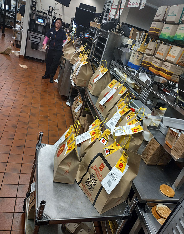 We Got Slammed With These Orders Last Night, Only To Throw Them All Away Once We Closed. Busted Our Butts For Nothing