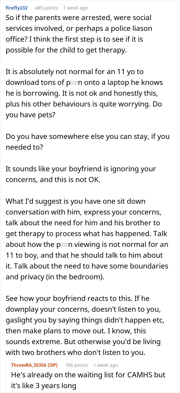 GF Complains That BF's 11YO Brother's Behavior Is Creepy, He Says She's Overreacting