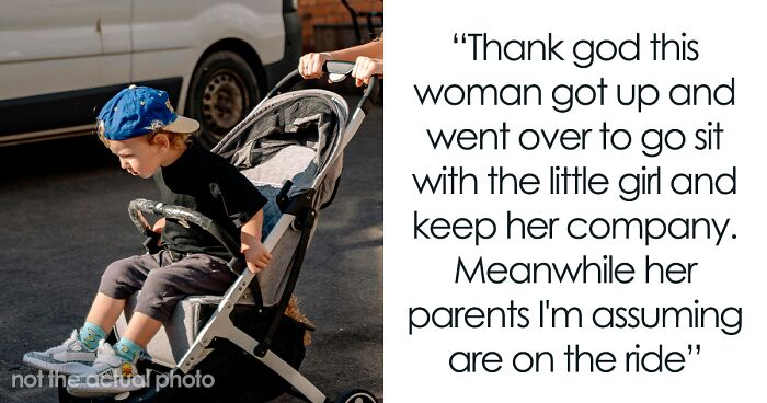 Careless Parents Enjoy A Carnival Ride While Their 5YO Is Left Totally Solo In Her Stroller