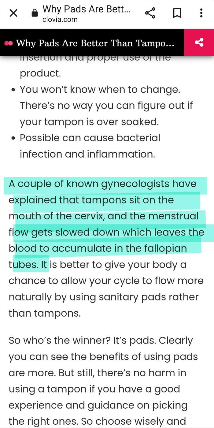 Tampons Do What Now??