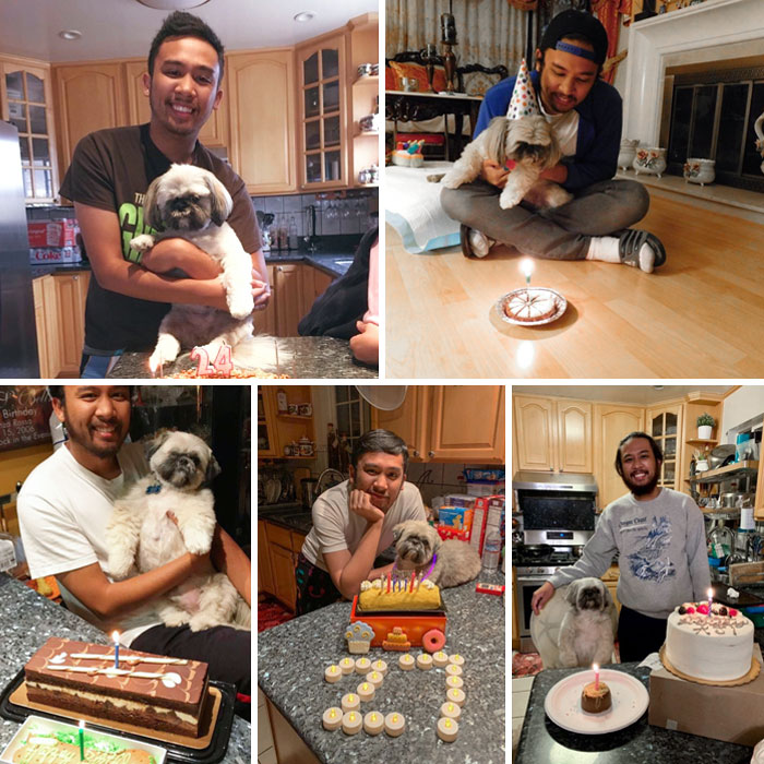 My Dog And I Throughout The Years Turning 24-29. Missing 28. We Both Have The Same Birthday