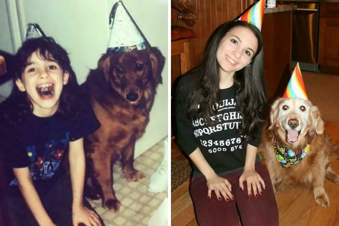 This Is Brandy And I On Her First Birthday, And 14 Years Later On Her Fifteenth. Happy Birthday To My Beautiful Beloved Brandy