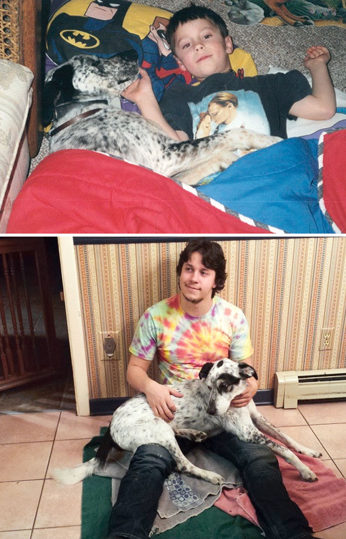 My Dog And I, 15 Years Apart. The Day We Met, And The Day We Said Goodbye