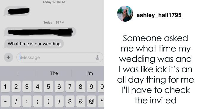 “Welcome To The Rest Of Your Life”: Groom Texts Bride To Ask The Time Of Their Wedding