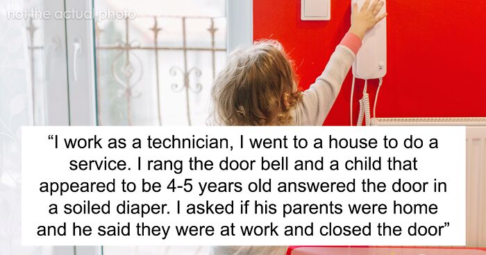 Technician Concerned Over 4YO Answering The Door Allegedly Home Alone, Reports It To Cops