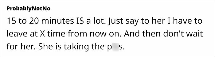 Woman Constantly Takes Overly Long To Get Ready, Loses The Free Rides Her Coworker Used To Give