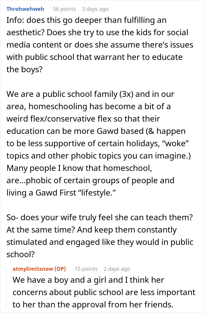 Husband Enrolls Kids In Public School After "Crunchy Mom" Fails At Homeschooling