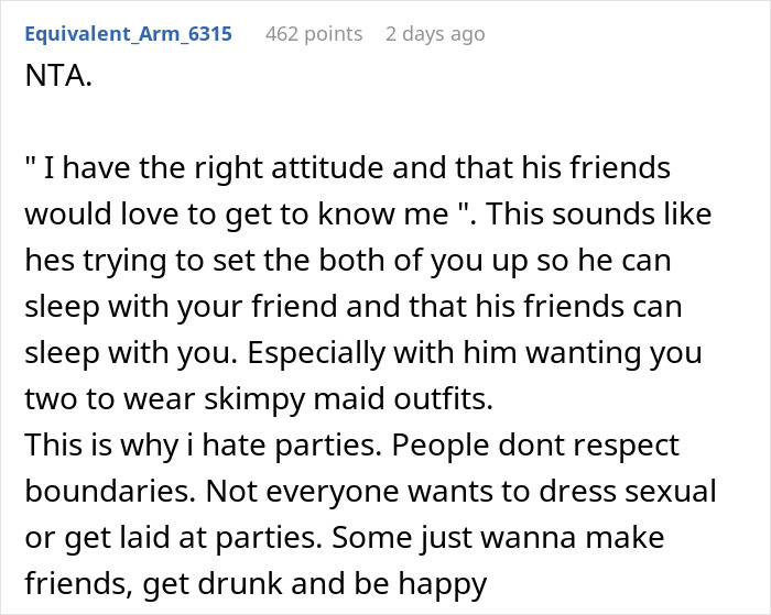 Woman Accused Of Being Unsupportive By Skipping Friend’s BF’s Party Because Of The Dress Code