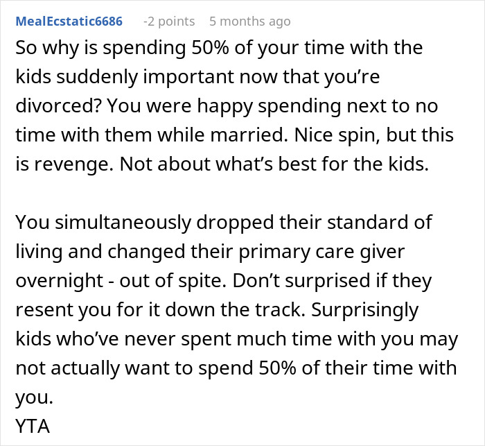 "AITA For Working Less After My Divorce Even Though It Means My Ex Gets Less Child Support?"