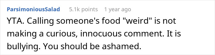 Mother Thinks Her Son Bullying Classmate About Her "Weird" Lunch Is Normal, Gets A Reality Check