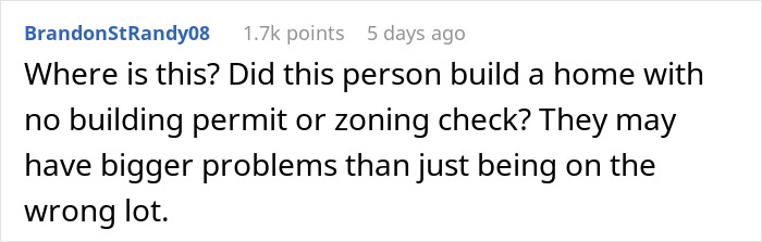 Guy Turns To Web For Legal Advice After 100% Of Neighbor’s House Is Built On His Property