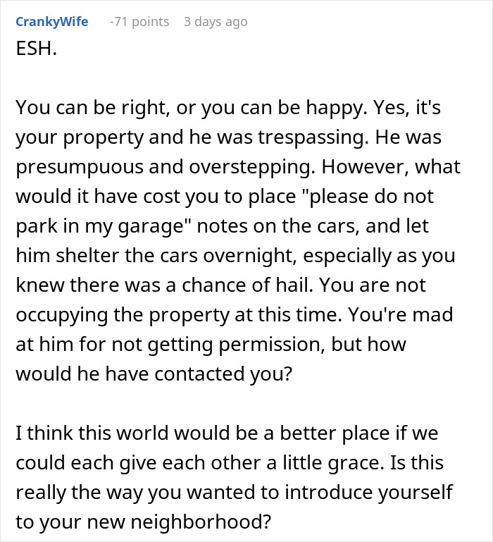 Neighbors Think They Can Park In Person’s Garage Without Permission, Get A $1,000 Reality Check