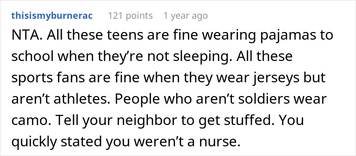 Student Gets Criticized By Neighbor As She's Not A Nurse But Is Wearing Scrubs, Seeks Advice Online