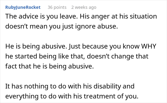 Woman Wonders If Leaving Her Disabled Boyfriend Would Make Her A Bad Person