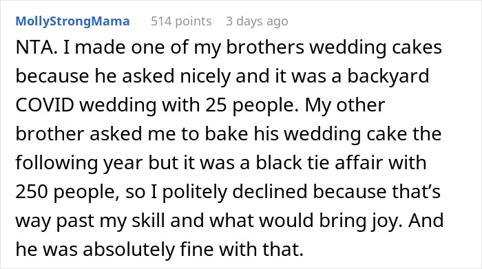 Hobby Baker Offers To Pay $250 Towards Cousin’s Wedding Cake As A Gift, Drama Ensues