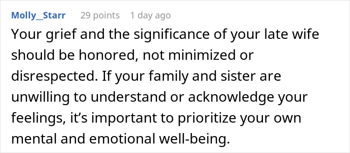 Widow Refuses To Go To Sister's Wedding After She And Entire Family Downplay Her Late Wife's Death