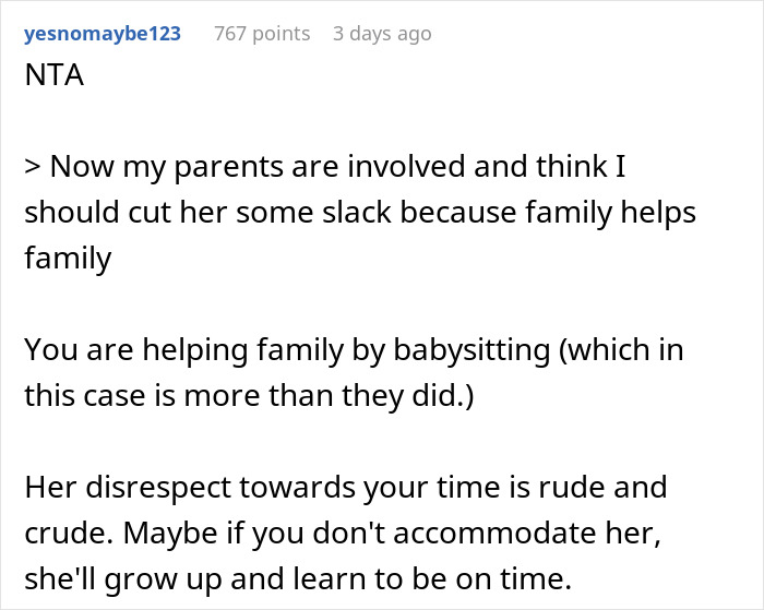 28YO Sis Is Sick Of Woman Who Is Always Late To Pick Up Her Kid When She Babysits, Loses It