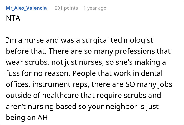 Student Gets Criticized By Neighbor As She's Not A Nurse But Is Wearing Scrubs, Seeks Advice Online