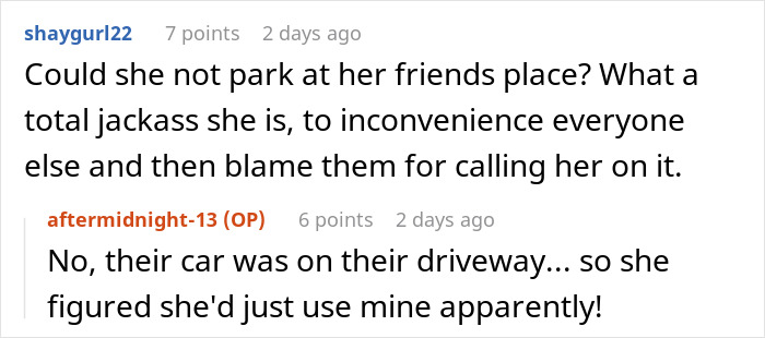 Rude Mom Blocks Driveway, Calls Homeowner “Pathetic” For Wanting To Park Her Own Car