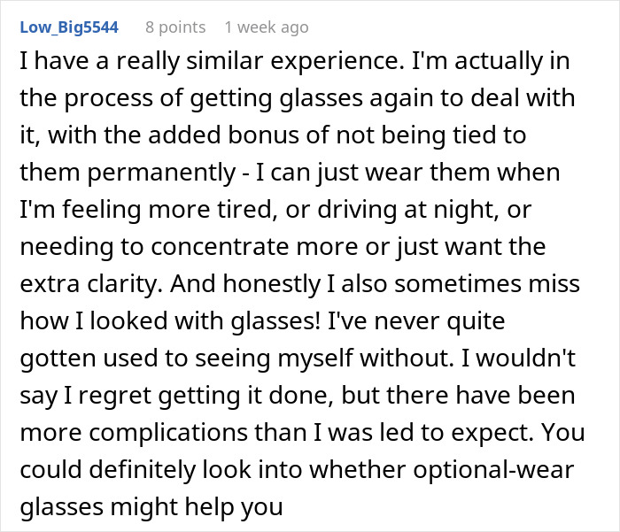 “I Regret Having My Eyes Lasered”: Netizen Candidly Talks About Surgery Results 5 Years Later