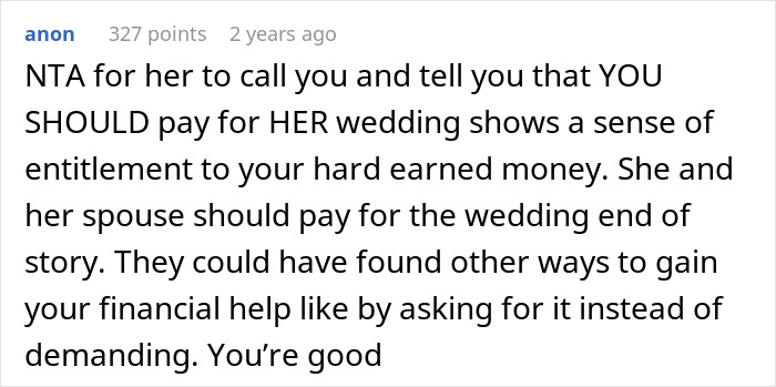 Guy Refuses To Fund Stepsister’s Wedding, Calls Out Mom’s Choices When She Protests