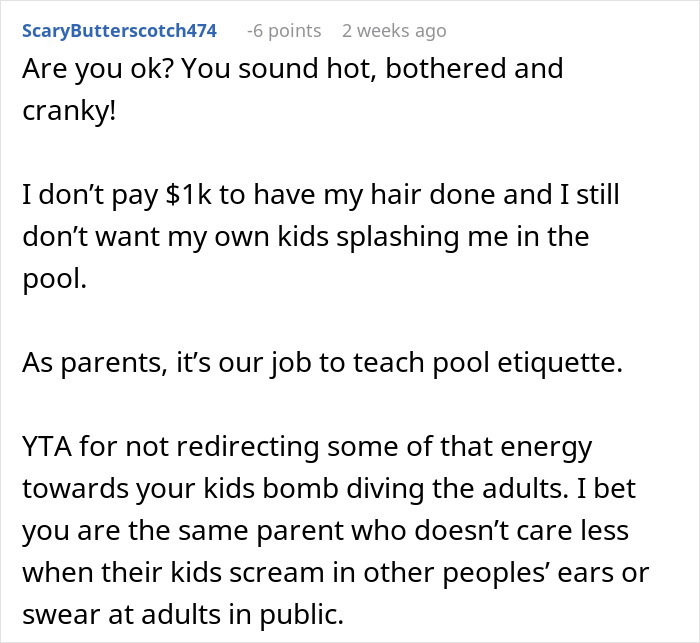 Parent Is Furious When Brother’s GF Tries To Tell Their Children How To Act In Their Own Pool