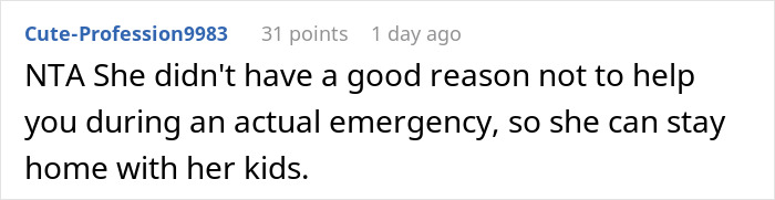 Mom Refuses To Help Sibling During An Emergency, Is Shocked They Won’t Come At Her Beck And Call