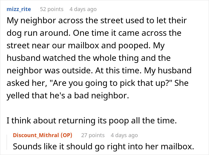 Woman Enjoys Neighbor’s Cursing Tirade As They Find Dog Poop That Once Was In The Yard Next Door