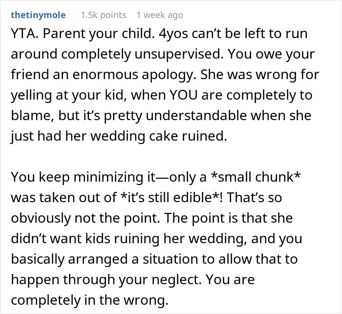 Wedding Drama Ensues After 4YO Ruins Cake With His Hands, Bride Kicks Out Mom, Her Husband And Kid