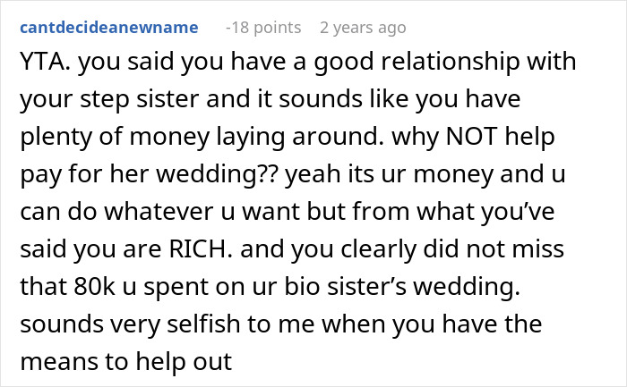 Guy Refuses To Fund Stepsister’s Wedding, Calls Out Mom’s Choices When She Protests