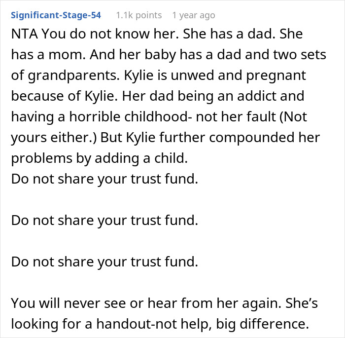 Woman Thinks Her Pregnancy Entitles Her To Generational Wealth, Is Reminded Of Her Place