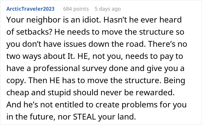 Guy Turns To Web For Legal Advice After 100% Of Neighbor’s House Is Built On His Property