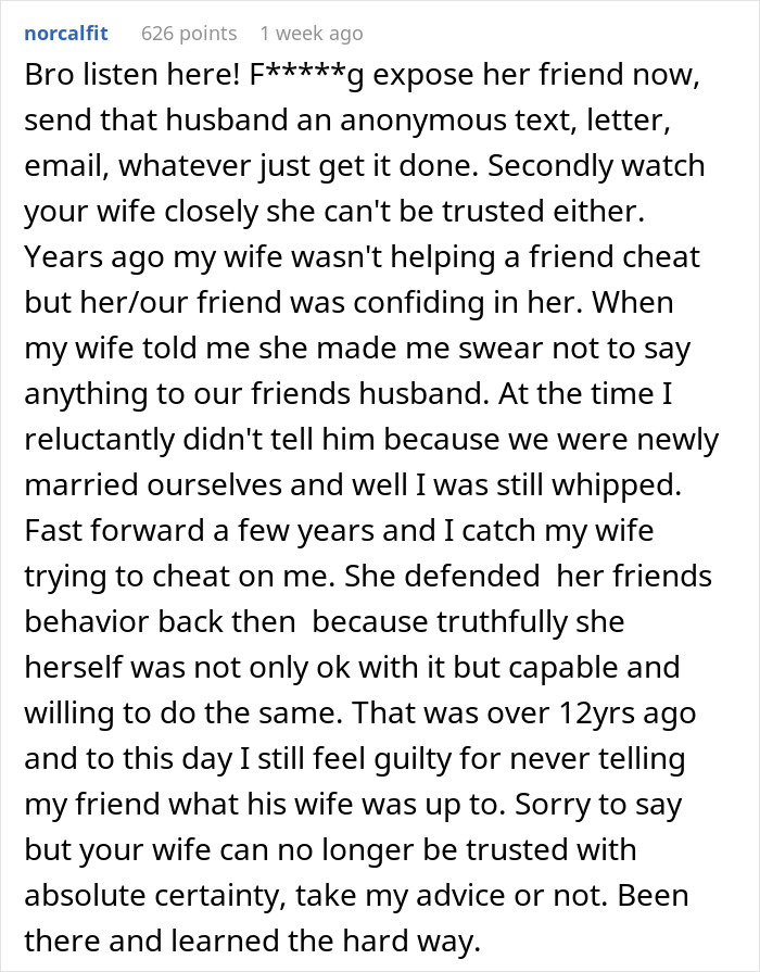 “She Will Be The Alibi”: Lady Provides Friend Support In Her Adultery, Faces Divorce Herself