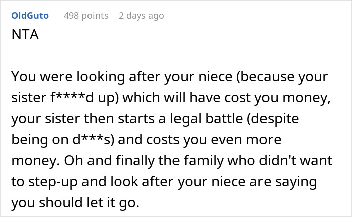 "I Don't Want To Let It Go": Guy Won't Change His Mind Over Child Support From Sister For Her Kid