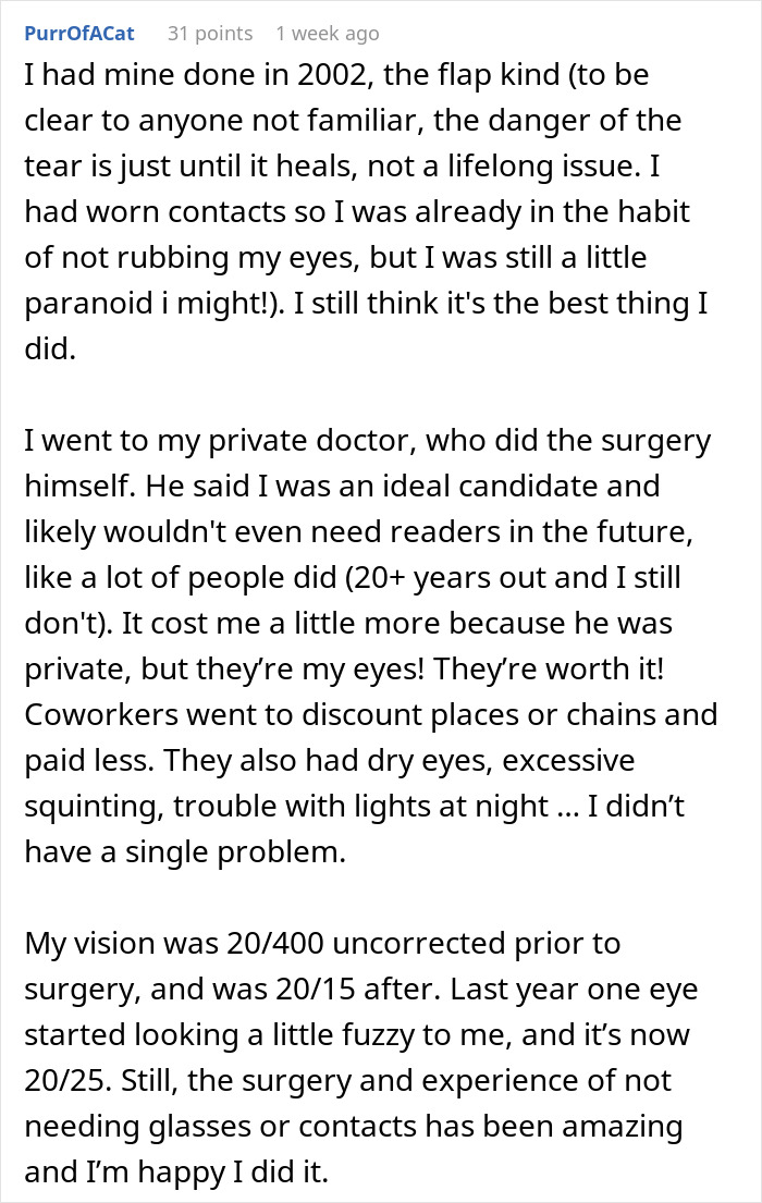 “I Regret Having My Eyes Lasered”: Netizen Candidly Talks About Surgery Results 5 Years Later